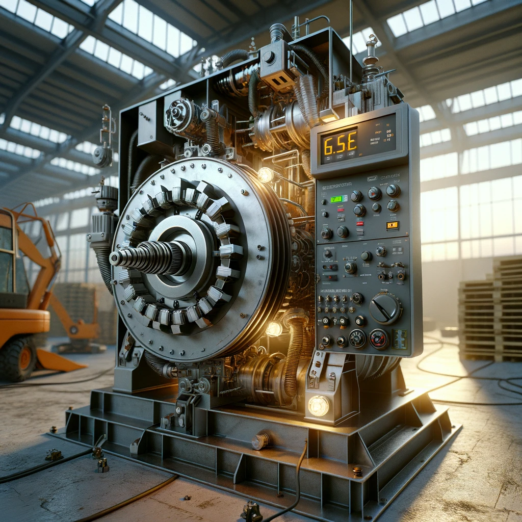What's the Real Deal with Residual Voltage? 2 DALL·E 2024 04 03 10.42.44 Create a photorealistic image illustrating the concept of residual voltage in a generator. The scene should depict a generator with its main component