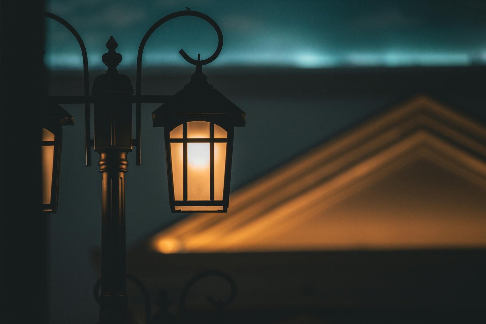 close up photo of street lamps